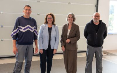 Dietmar Hopp Stiftung zu Besuch auf der Baustelle des TSV 1905 Rot